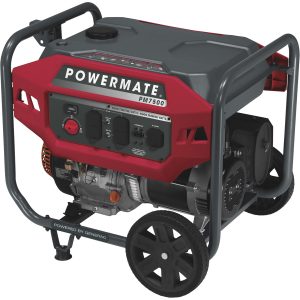 Powermate Portable Generator — 7500 Surge Watts, 6000 Rated Watts, Model# P0081600