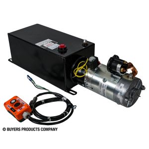 Buyers Products Steel Reservoir Power Unit, Max. PSI 2500, Max. RPM 0, Power Source Electric, Model# PU319LRS