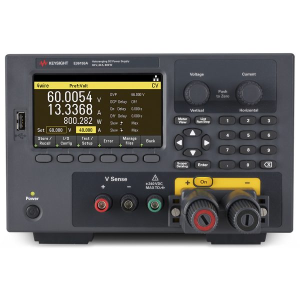 Keysight E36155AGVX Power Supply Bundle, 60V, 40A, 800W, ScopeView, AWG, Auto Apps