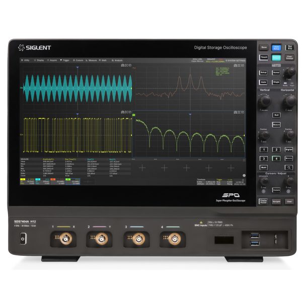 Siglent SDS7304A H12: 4-Channel, 3 GHz, 500 Mpts, 20 GS/s, 12-bit Digital Oscilloscope